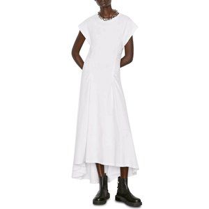 FRAME Fitted Flare Organic Cotton Maxi Dress